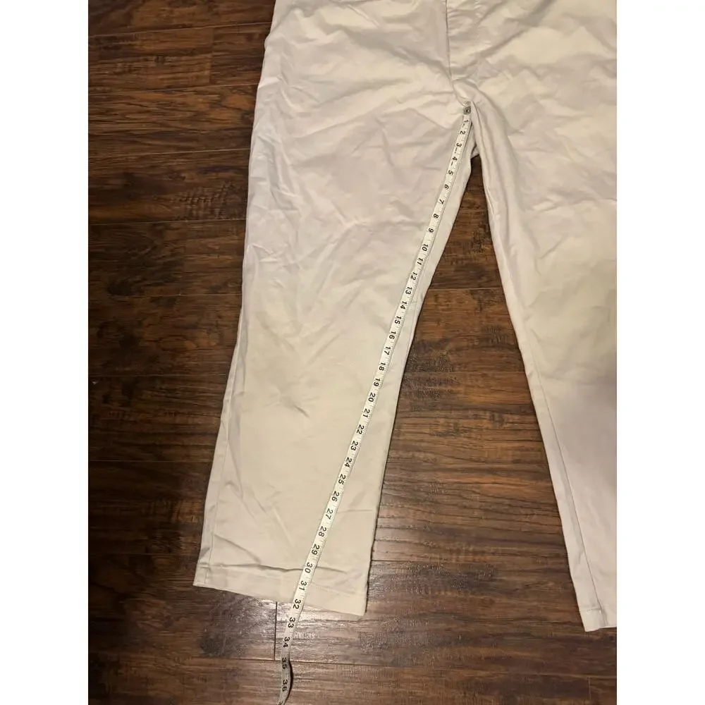 IZOD Big & Tall Performance Stretch Non-Iron Pleated Pants Men’s 50x32 Tan Khaki
